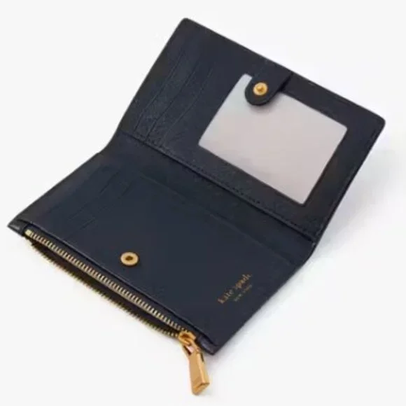 Kate Spade Morgan Flower Bed Wallet Compact Wallet Bifold Slim - Picture 3 of 7